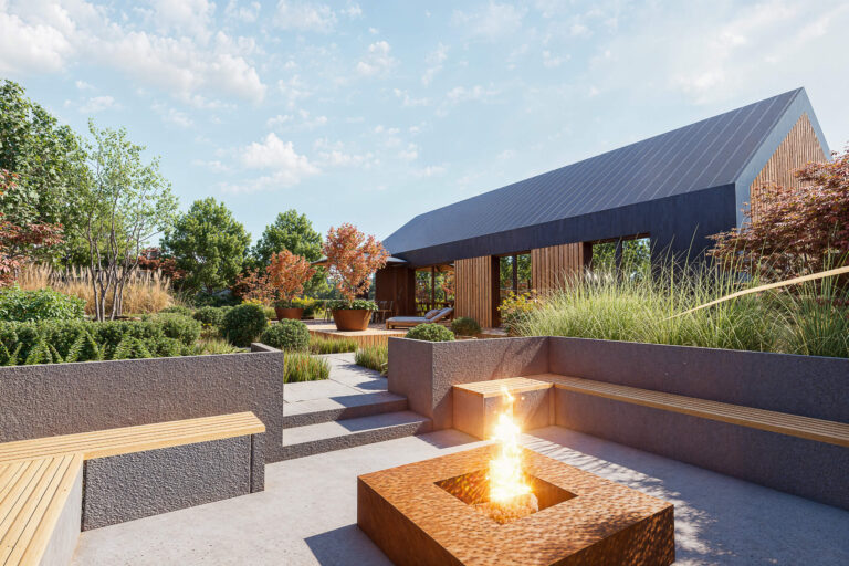 Portfolio02 Nowoczesny dom palenisko 1